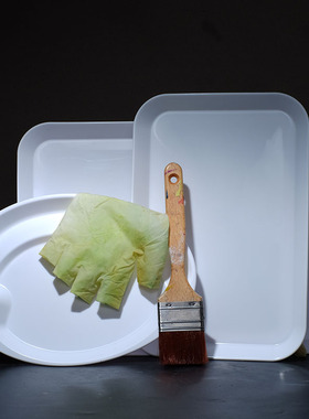 方形丙烯调色盘美术生专用椭圆水彩水粉绘画塑料调色板加厚大号