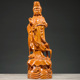 黄花梨木雕观音佛像摆件红木雕刻如意观世音菩萨家居客厅工艺品