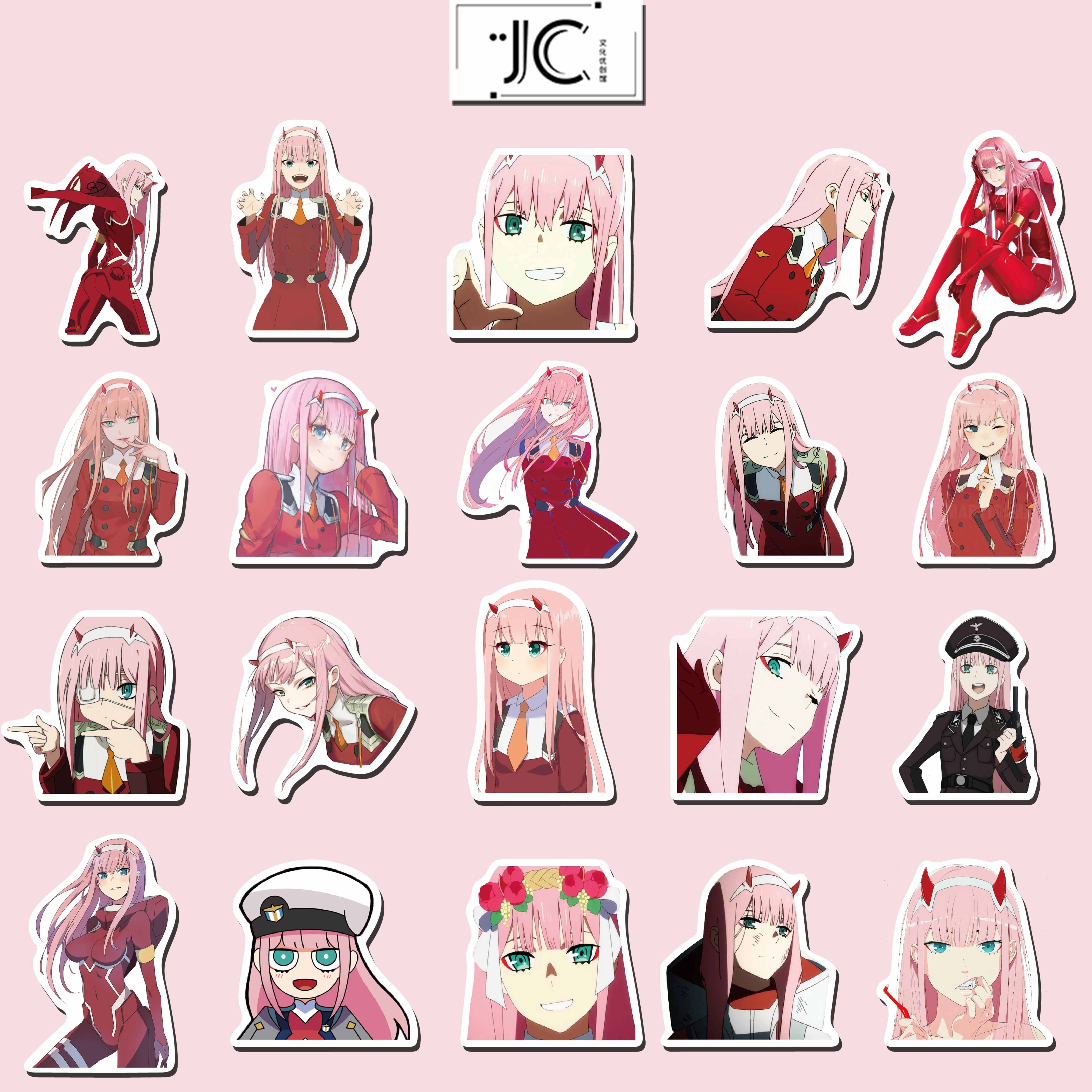 100张卡darling in the franxx动漫国家队涂鸦贴纸行李箱防水贴纸