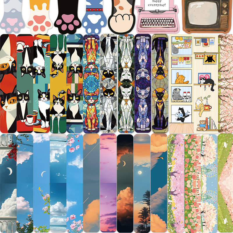 5枚合集古典中国风熊猫磁吸书签