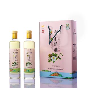 2礼盒纯山茶油油茶籽油食用油月子冷榨茶树油 华夏康茶油500ML