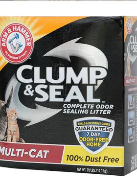 艾禾美铁锤猫砂28磅25斤进口抗菌除臭无尘矿石膨润土猫砂猫咪用品