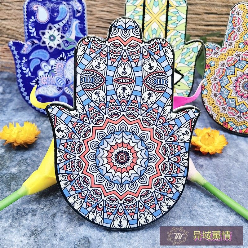 유럽의 기하학적 패턴 파마티의 손 만다라 장식 장식품 도자기 제품 가정 장식품 거실