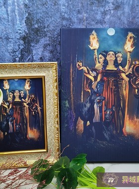 赫尔特画像挂件照片画框油画布卡片摆件客厅书桌玄关挂像装饰画