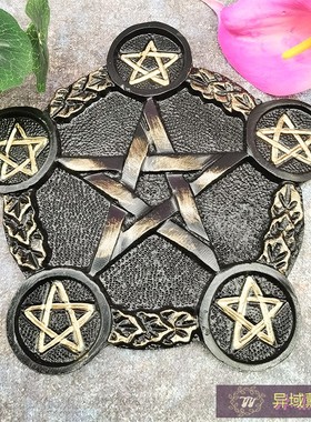 五芒星树脂茶蜡杯蜡烛台居家摆件