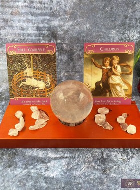 木质月相卡牌明信片支架桌面