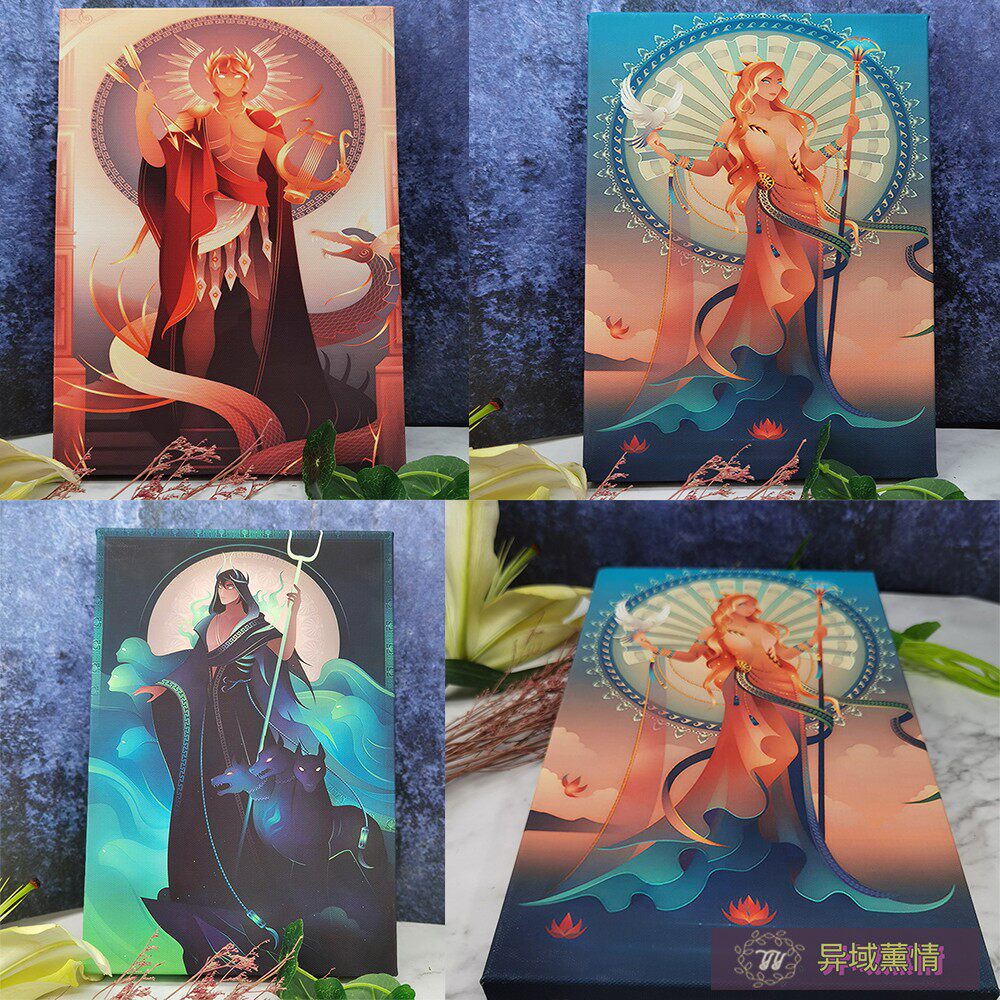 天使拉贵尔拉结尔画像照片画框油画布卡片摆件客厅书桌玄关挂像