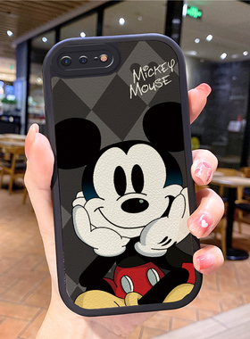 小羊皮米奇适用苹果15promax手机壳iphone12pro套16e带挂绳11全包8plus13新款14x8p7xs6s女xr xsmax防摔17air