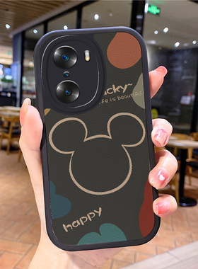 小羊皮米奇适用华荣耀60pro手机壳honor20s新5G女30青春8x防摔h0n0r50se爆款play6t大气9x系列小众70pr0男套