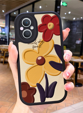 小羊皮花朵适用oppofindx5手机壳a11新款opopa96poopa5防摔oppia93s男find×5pro女oppea92s潮oppox3a7a8a97