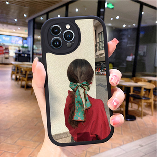 女孩适用苹果13promax手机壳iphone12pro新款16e网红15plus mini女14套iphnoe11迷你17air8潮iponhe7挂绳x xs
