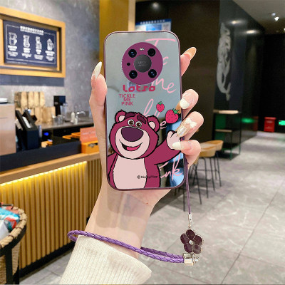 适用华为mate60pro手机壳nova12se补妆镜Pura70挂绳mt50套p40e30epro外壳11por新款10防摔9ultra8ART7草莓熊6