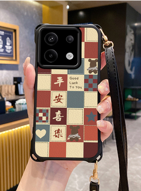 平安适用小米红米note13pro手机壳note12Turbo4套11Tpro新款10t+k80斜跨K70至尊版挂绳60全包50新品40s潮14