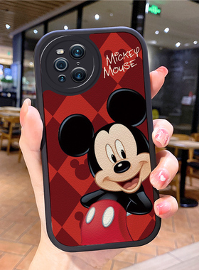 小羊皮米奇适用oppofindx5手机壳a11新款opopa96poopa5防摔oppia93s男find×5pro女oppea92s潮牌oppox3 a7 a8