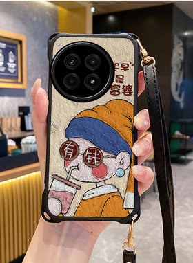 富婆适用一加ACE3Pro手机壳斜跨挂绳ACE2V保护套ACE5竞速版12至尊新品1+ac外壳ace3v新款13T防摔硅胶软壳全包