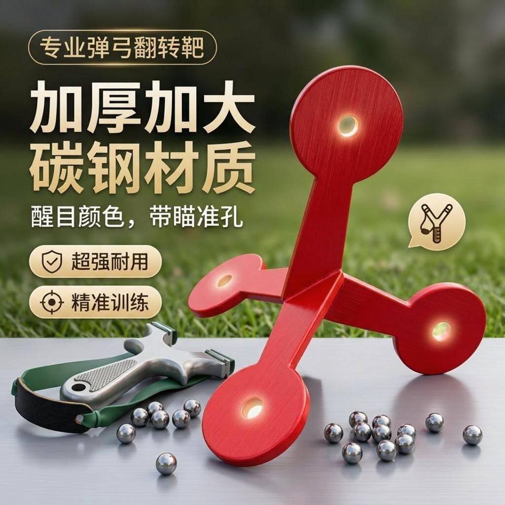 弹弓专用翻滚靶练习靶地面靶子复位自动射击控制泥丸靶户外复位靶
