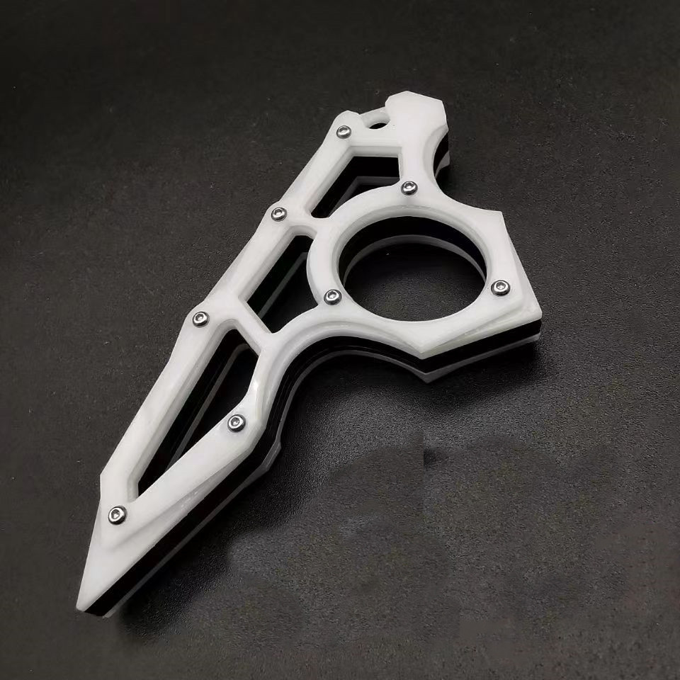 户外防身武器合法edc随身虎指套工具小挂件打架防护拳刃刺车载手d