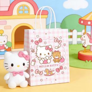 hello kitty手提袋蜡笔小新儿童生日派对伴手礼礼品袋包装纸袋