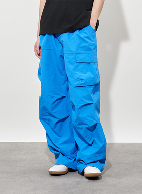 闷与狂FMACM 廓形尼龙伞兵长裤2025春秋设计感宽松百搭休闲裤