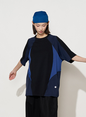 闷与狂FMACM 撞色拼接舒适亲肤短袖T恤