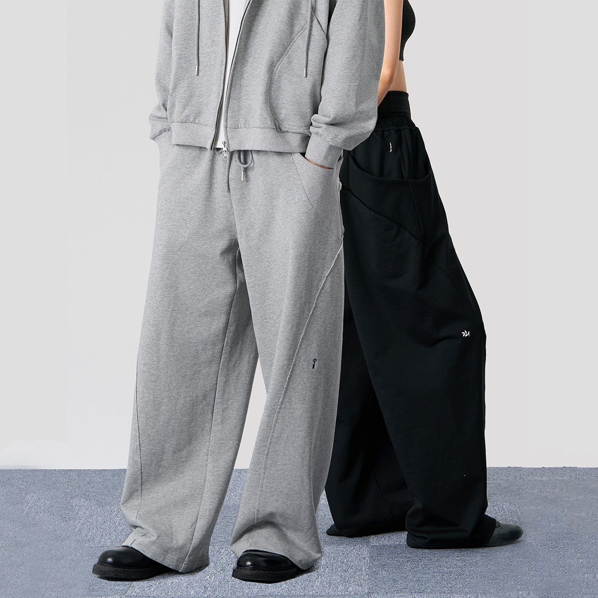 FMACM闷与狂 扭转毛边网球运动卫裤