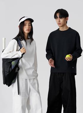 FMACM闷与狂 索罗娜云感速干华夫格网球运动长袖圆领打底衫上衣