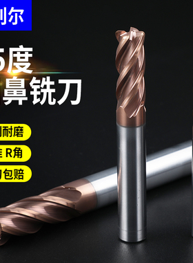 55度圆鼻铣刀4刃钨钢合金牛鼻刀加长R角涂层立铣刀R0.2R0.5R1R2R3