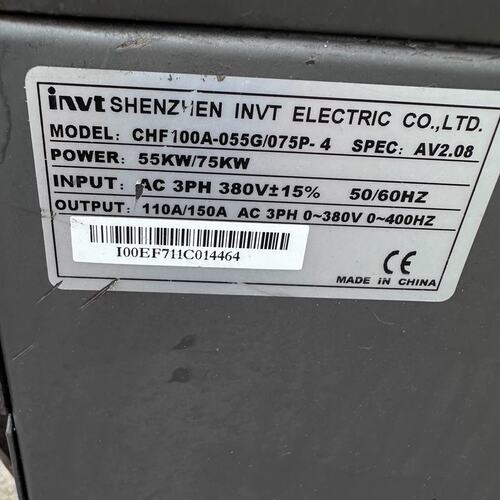 可维修英威腾CHF100A-055G/075P-4，55Kw，38议价