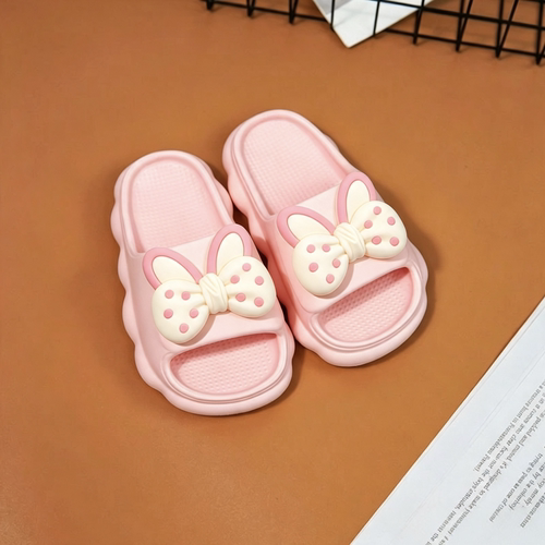 女童蝴蝶结EVA厚底防滑凉拖