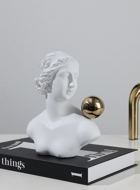 北欧极简维纳斯雕塑人物摆件样板房间家居玄关书房简约装饰品摆设