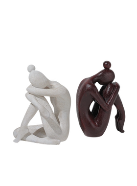 北欧现代背靠背书立书挡抽象