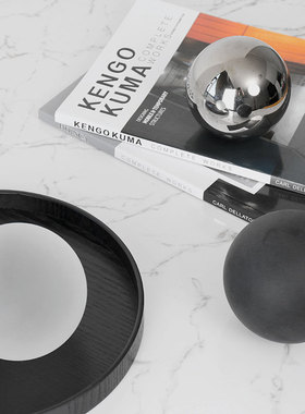 轻奢风几何圆球样板房间软装饰品