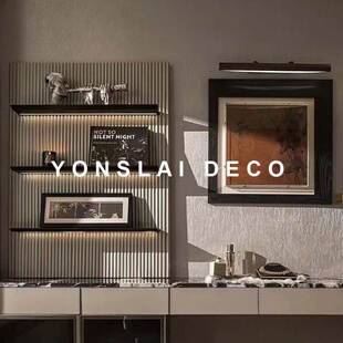 简约现代样板间玄关书房柜子抽象奏乐人雕塑摆件装饰画软装饰品