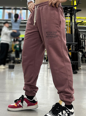 VANQUISH BODYBUILDING超大宽松复古健身运动跑步收脚长裤纯色