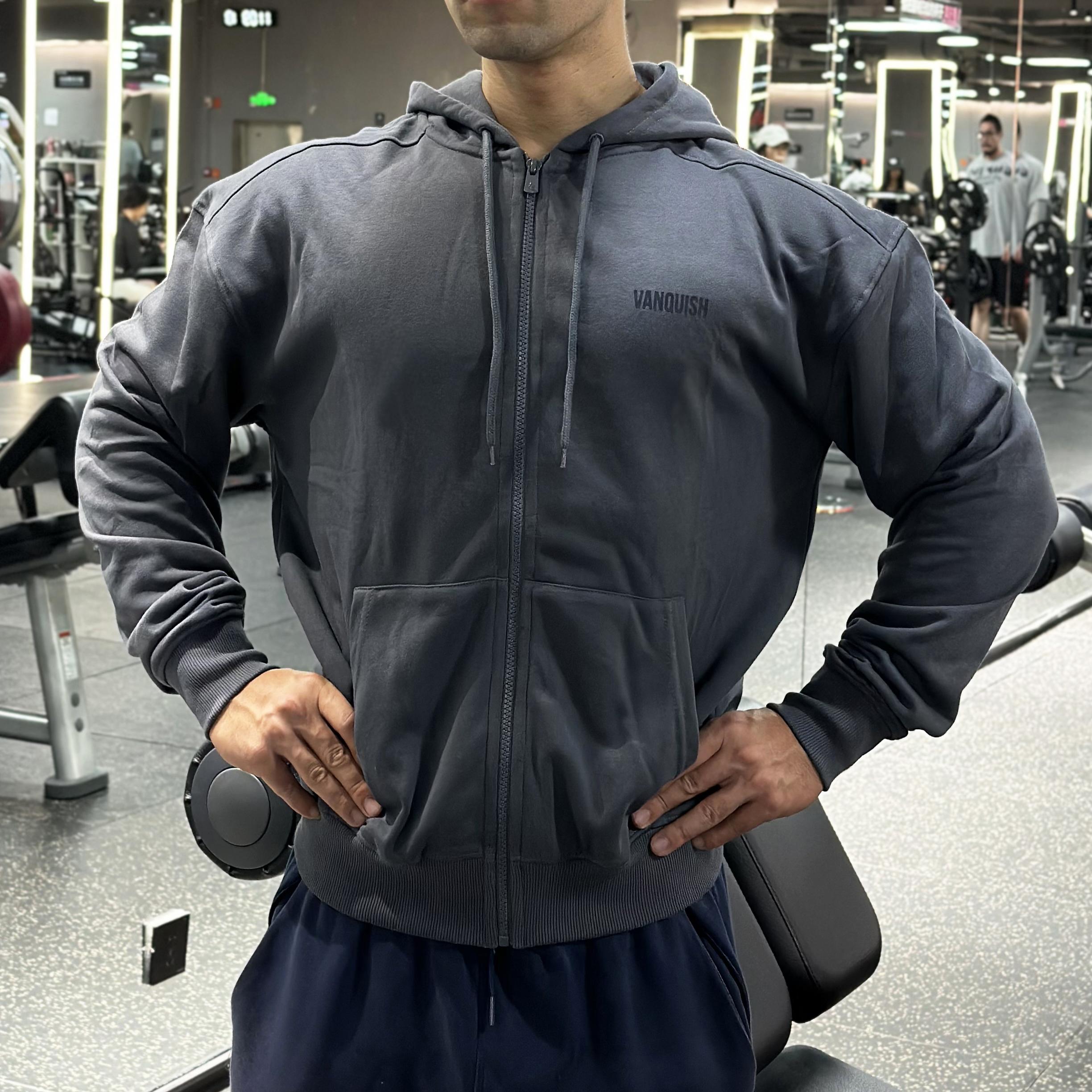 英国VANQUISH男士拉链运动卫衣