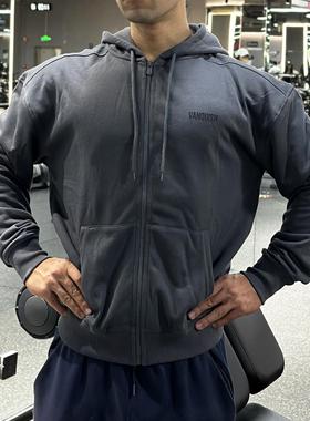 VANQUISH ESS系列男VQ超帅宽松运动拉链外套健身跑步训练连帽卫衣