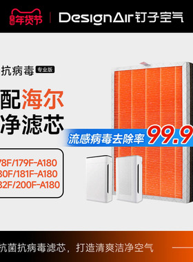 适配海尔空气净化器滤网KJ181F-A180/KJ182F-A180除甲醛集尘滤芯