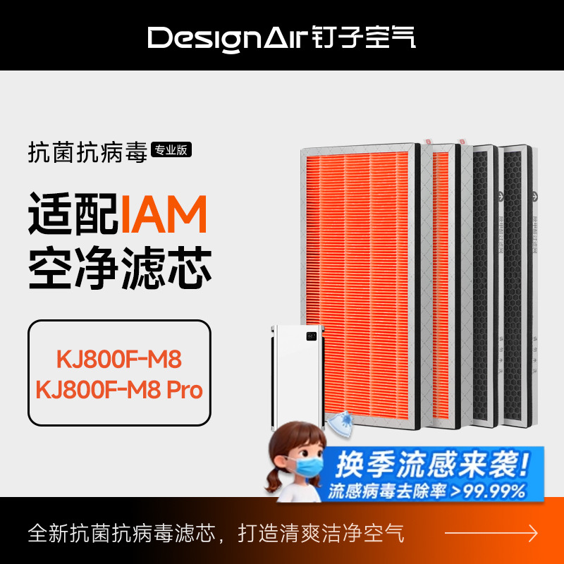 适配IAM空气净化器M8/Pro过滤网