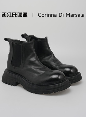 【西红氏&bull;双旦礼遇季】水洗牛皮短靴X22B012302-2跟高4.5cm