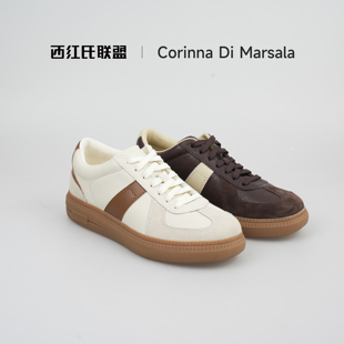 大壮•西红氏 跟高3cm半码 2025秋季 植鞣牛皮休闲德训鞋 拍大 新款