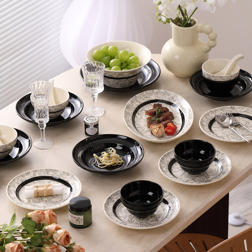 黑玫瑰复古餐具套装2025新款