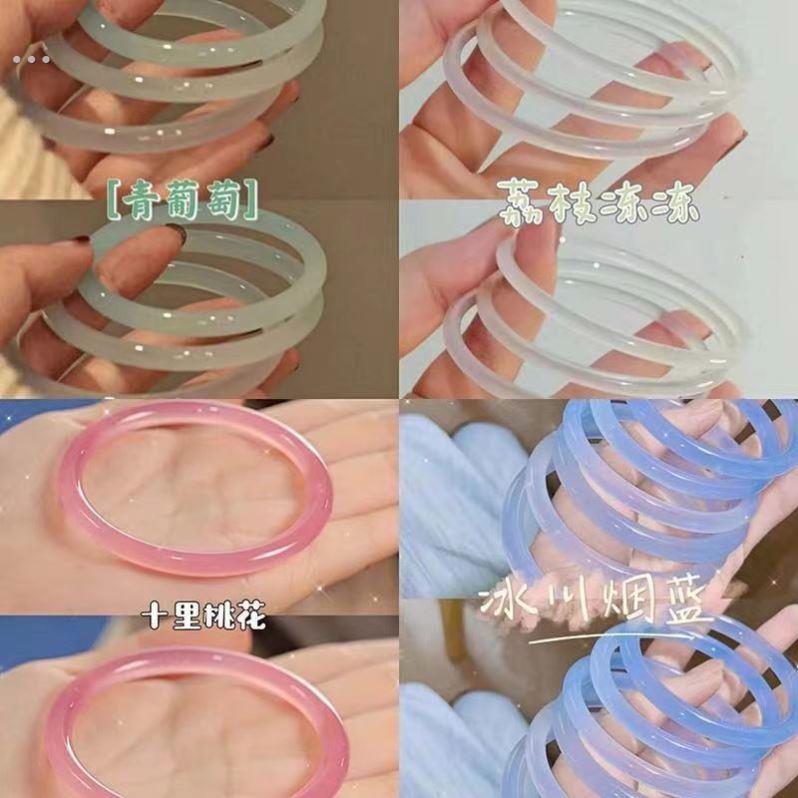 乌鸡叮当镯儿童手镯网红爆款荔枝冻叮当镯紫水晶镯子琉璃铃铛镯