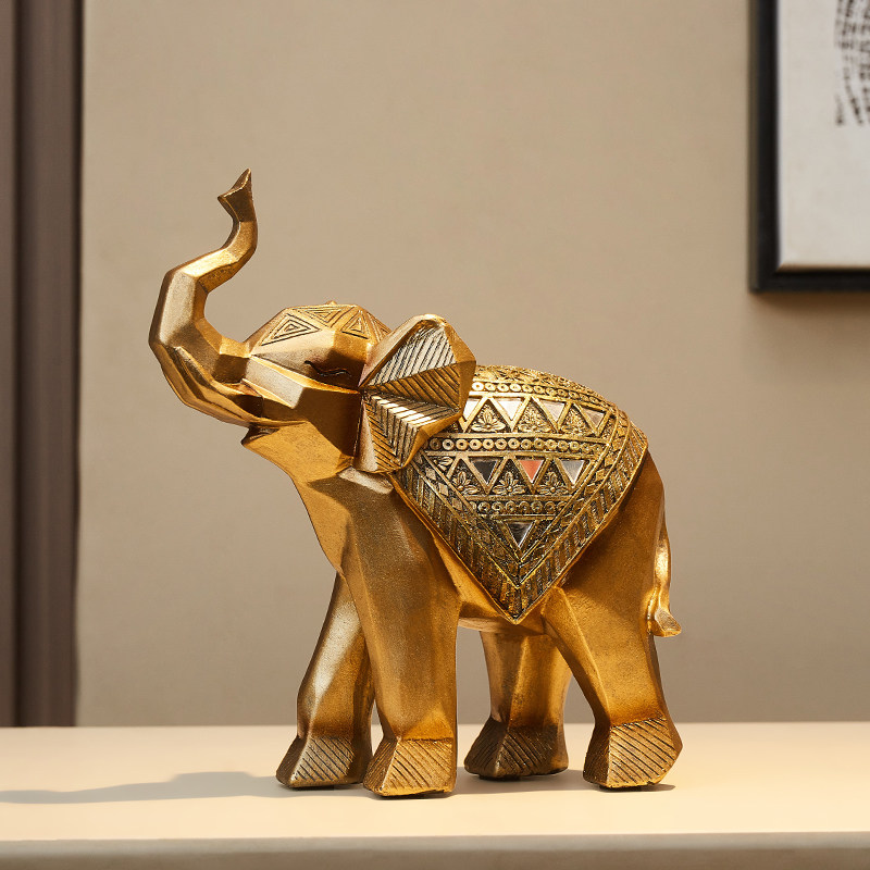 轻奢吉象如意高级感摆件玄关电视柜酒柜办公室桌面家居高档装饰品