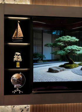 一帆风顺客厅电视柜装饰摆件套组