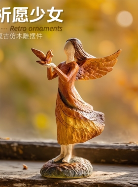 【祈愿少女】治愈系复古人物摆件