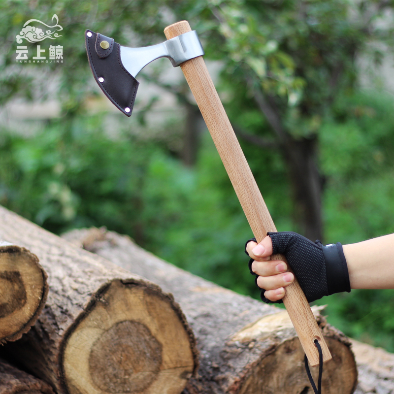 青冈木锰钢锻打户外维京斧