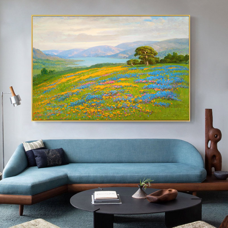 加利福尼亚的春天印象派现代客厅风景装饰画餐厅卧室书房挂画壁画图片