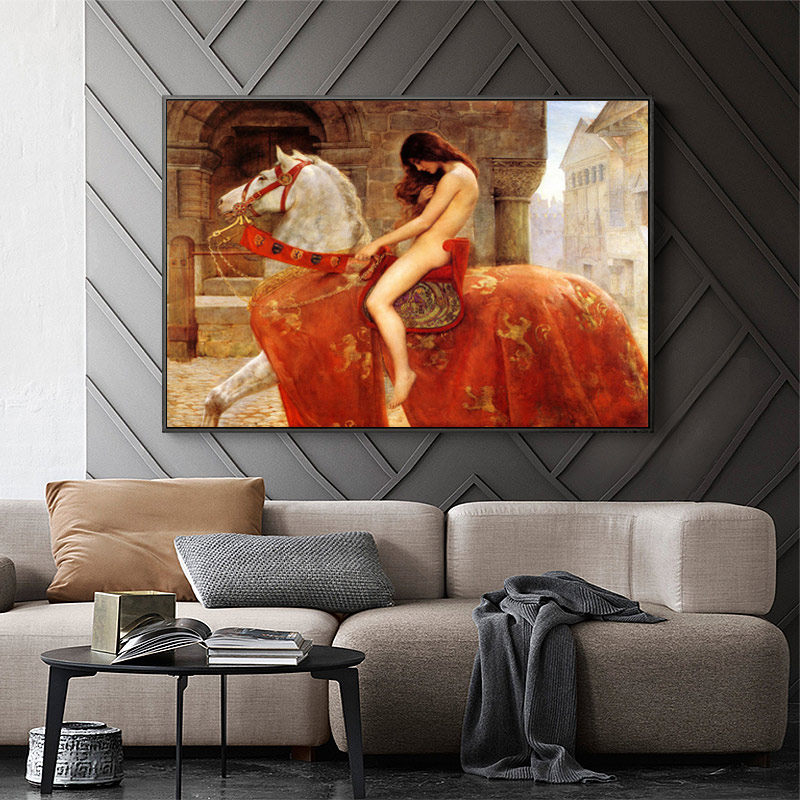 马背上的夫人 现代抽象人物装饰画餐厅挂壁画卧室画轻奢小众名画