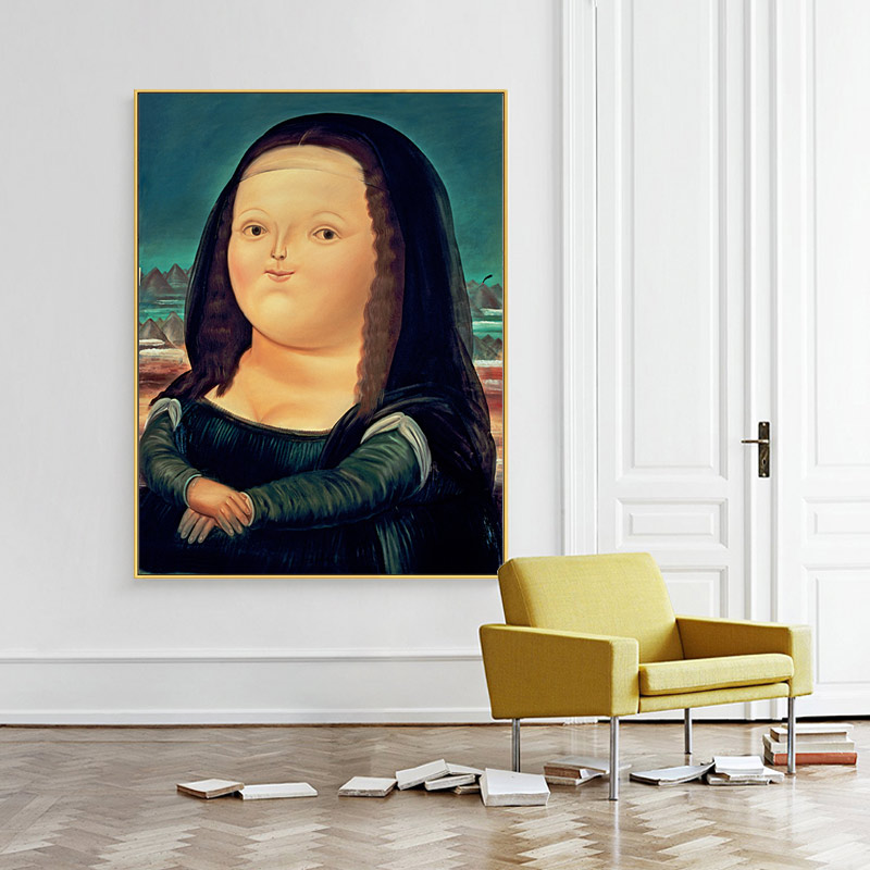 蒙娜丽莎轻奢走廊抽象风装饰画