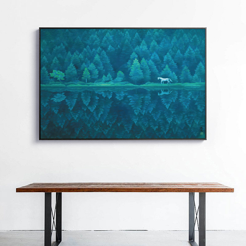 东山魁夷画现代风景装饰画客厅书房墙面日式挂画餐厅卧室抽象壁画